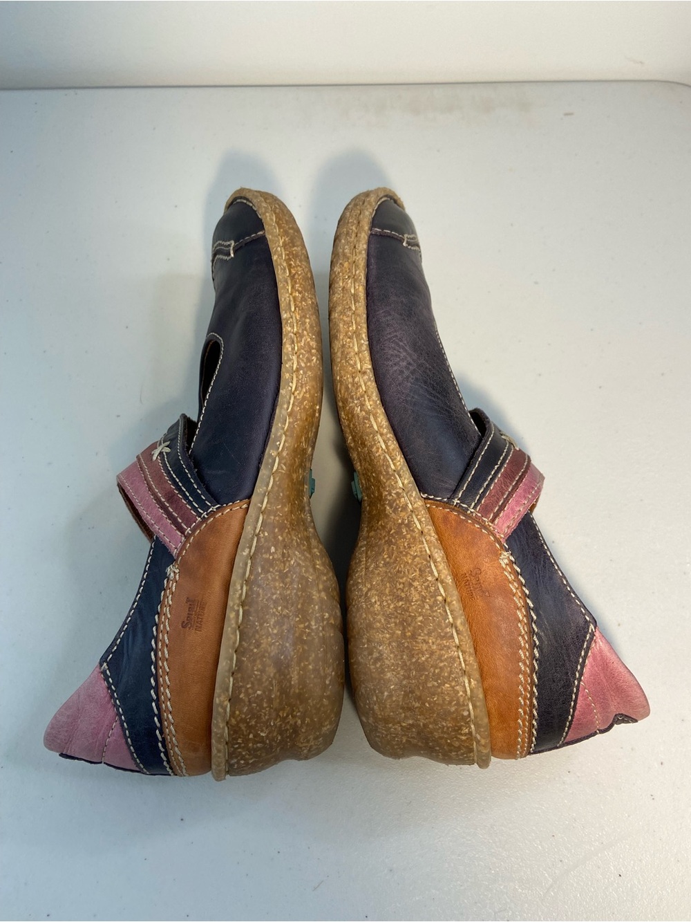 Josef Seibel Spirit Nature Comfort Mary Jane Flats in Navy and Pink SZ6 - Picture 7 of 9
